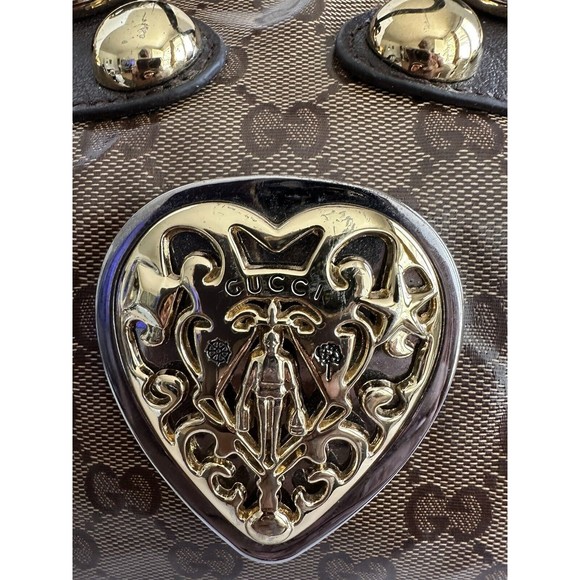 GUCCI  Babushka bag, Need Small Repair To Grommet, Some Slight Discolorations - Picture 4 of 16